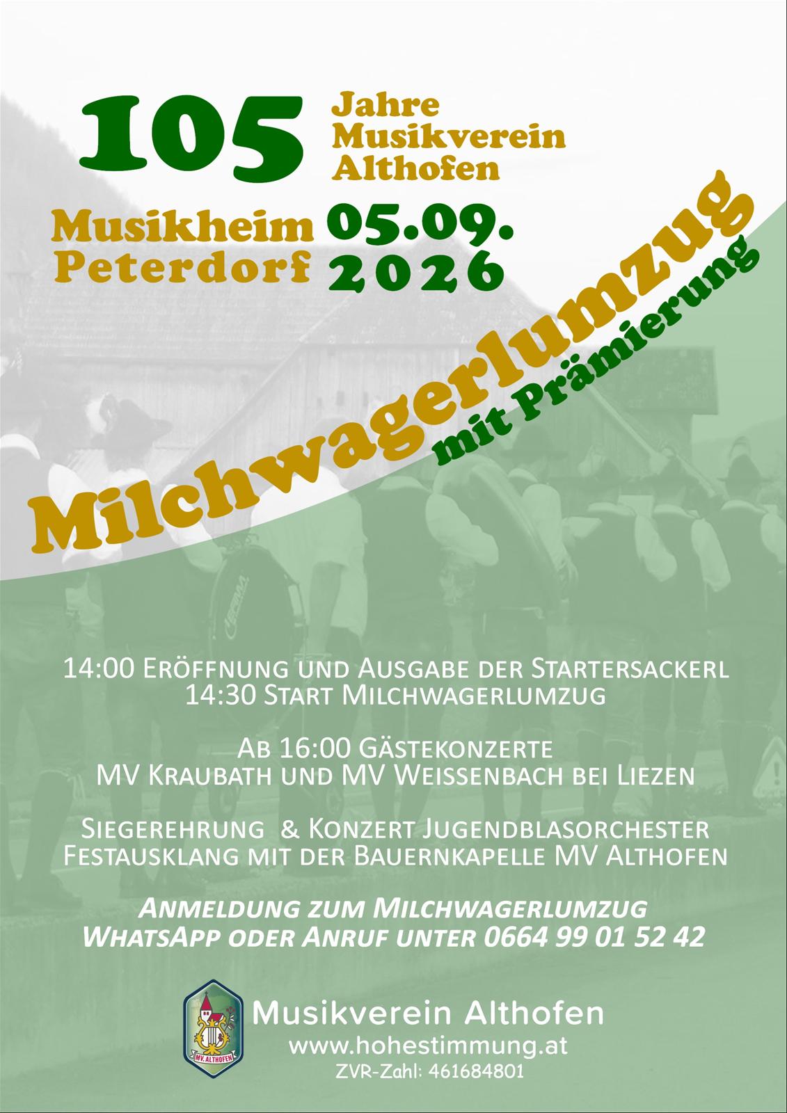 05.09.2026 – Milchwagerlumzug 2026